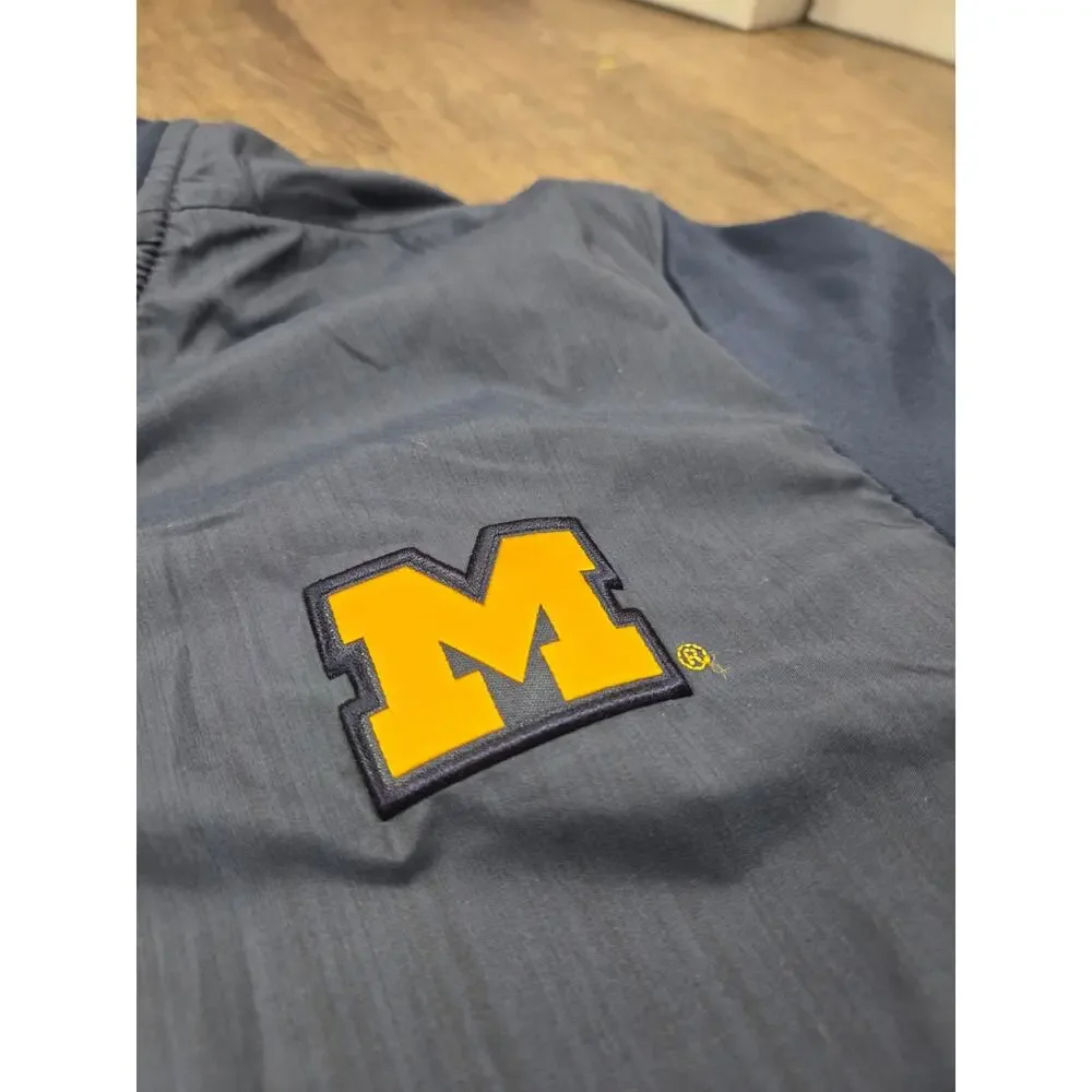 Jordan Men's Michigan Wolverines Victory 1/2-Zip Jacket XL Navy Blue